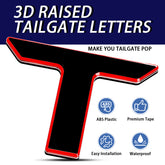 Tundra 3D Raised Tailgate Insert Letters